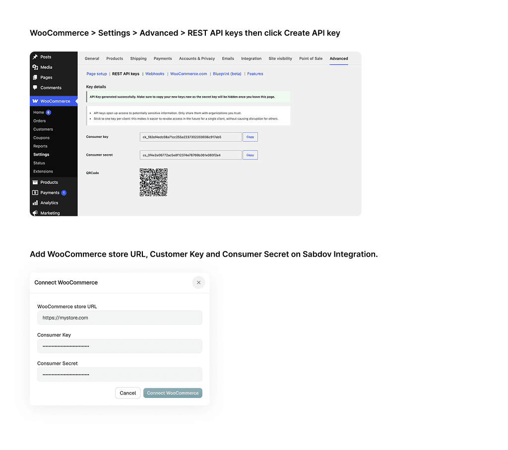 Form credentials view